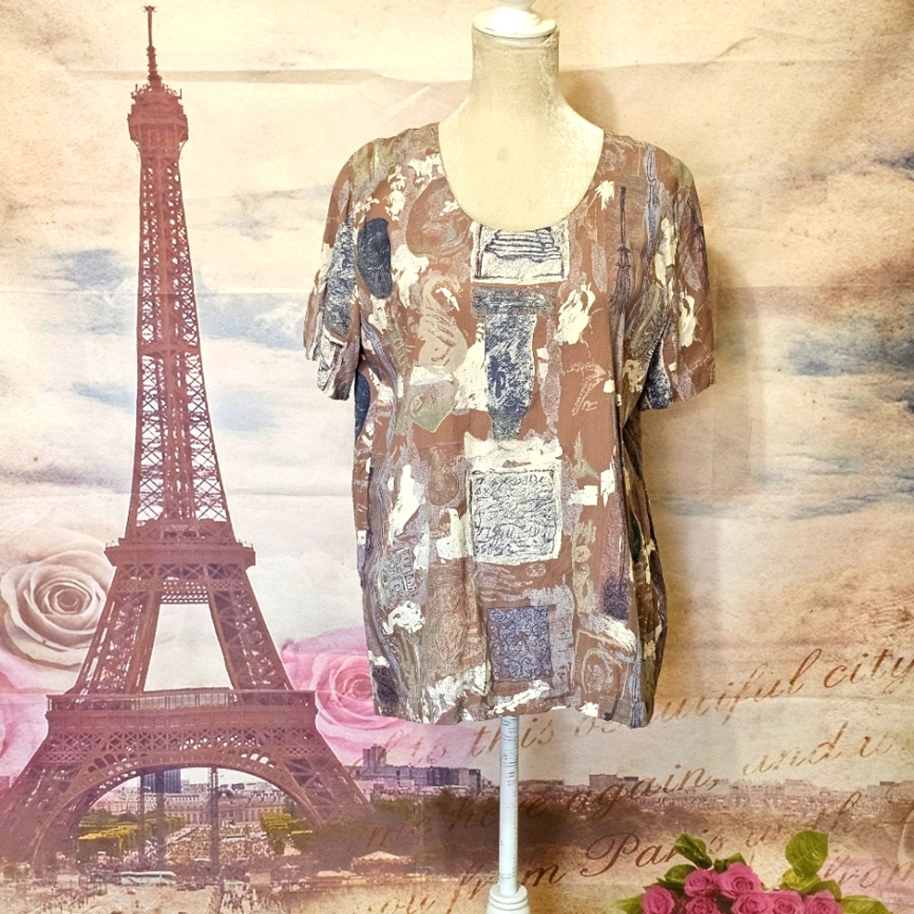 Vintage Chico's 10 yrs celebration top sz 2